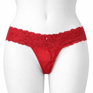La Vie en Rose Culotte Rouge Dentelle Taille M Élégante